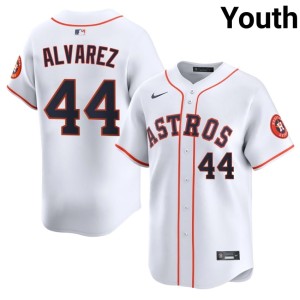 Yordan Alvarez #44 White Youth Authentic Houston Astros Jerseys 353626-181