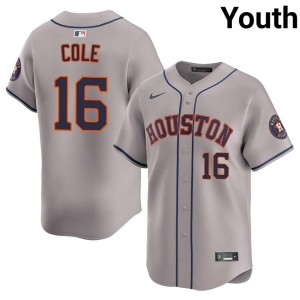 Zach Cole Gray Youth #16 2026-27 Astros Jerseys 357377-194