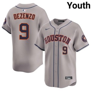 Zach Dezenzo Youth #9 HOU Astros Gray Popular Jerseys 596547-335