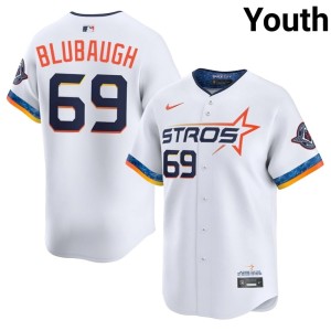 AJ Blubaugh #69 Youth Astros White 2026-27 City Connect Jersey 189543-717