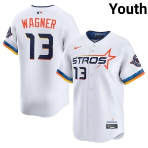 Billy Wagner White City Connect Houston Embroidery #13 Youth Jersey 209071-810