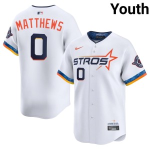 Brice Matthews Limited White #0 City Connect Youth Houston Jersey 511687-411