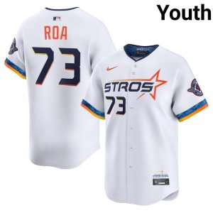 Christian Roa #73 White Youth City Connect The Astros Replica Jersey 407079-391