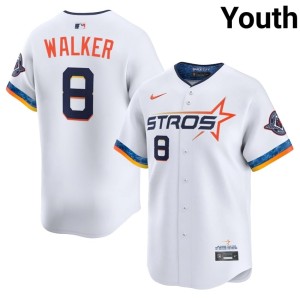 Christian Walker City Connect Youth The Orange Crush Embroidery White #8 Jersey 223759-596
