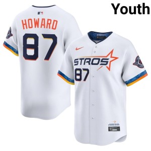 Dylan Howard HOU Youth White Official #87 City Connect Jersey 338066-559