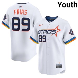 Francisco Frias #89 Replica White City Connect Youth Houston Jersey 194503-954