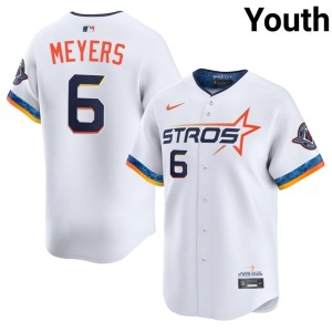 Jake Meyers White Limited Houston 'Stros Youth City Connect #6 Jerseys 633951-159