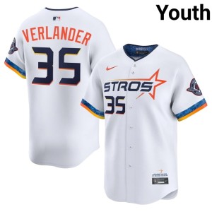 Justin Verlander White 2026 Youth #35 City Connect HOU Jersey 401935-581