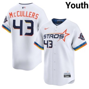 Lance McCullers Jr. Youth #43 City Connect White HOU Astros 2026 Jerseys 763270-415