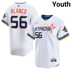 Ronel Blanco #56 New 'Stros White City Connect Youth Jerseys 496863-220