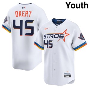 Steven Okert The Astronauts #45 White City Connect New Youth Jerseys 224498-350