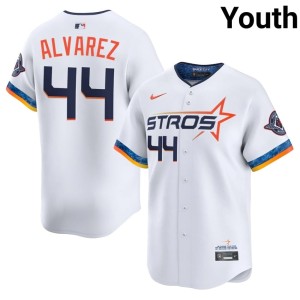 Yordan Alvarez Game Youth Astros White City Connect #44 Jersey 700581-636